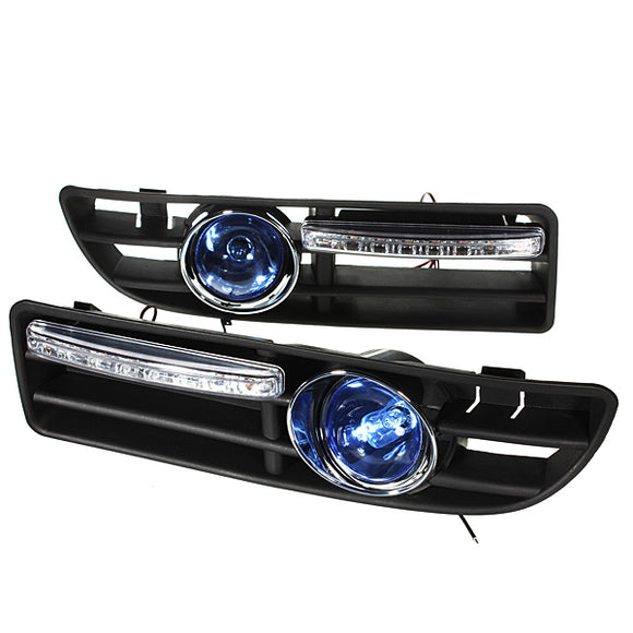 2x Fog Lamp 4LED for VW Golf Jetta Bora Mk4 99-04 Grille Blue Harness