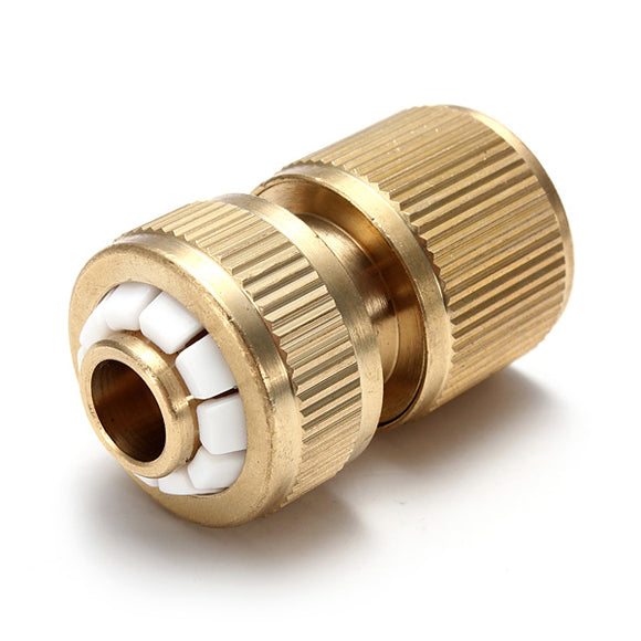 Car Garden Washing Hose Pipe Water Stop Connector Threaded Tap Brass