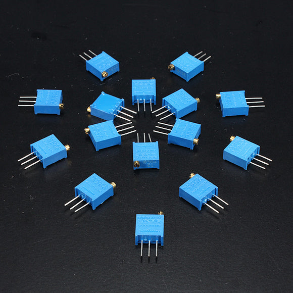 5 X 15Pcs 50 To 2M Ohm 3296W Variable Resistor Trimmer Kit Set