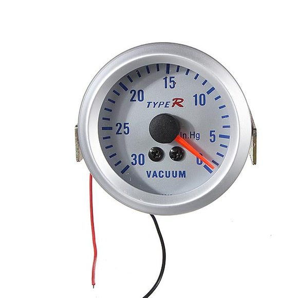 2 52mm Silver Dial 12V Vacuum Gauge Pointer Meter