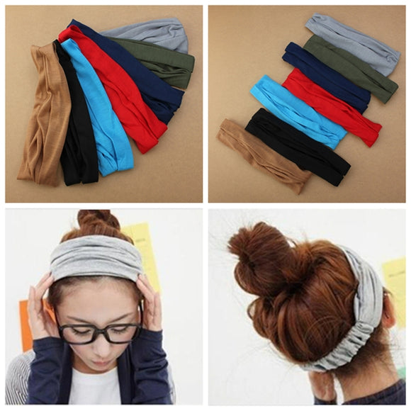 7 Colors Girls Hair Band Hairdressing Belt Wrap Head Scarf Headbrand