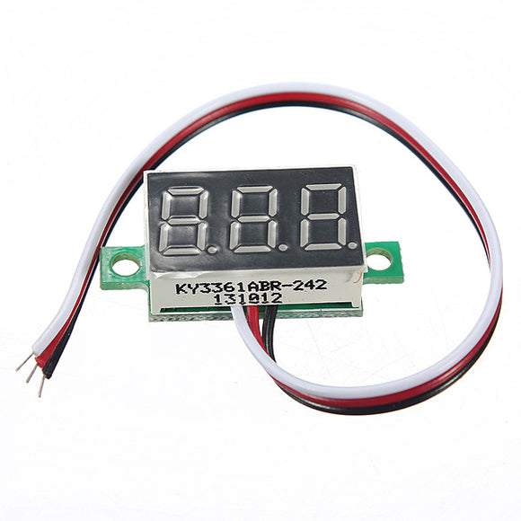 DANIU MINI DC 0-32V 3-Digital LED Display Volt Meter Voltmeter