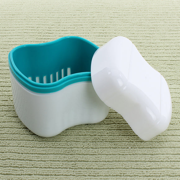 Dental Denture Box Container Orthodontic Dental Blue Case Mouth Tray