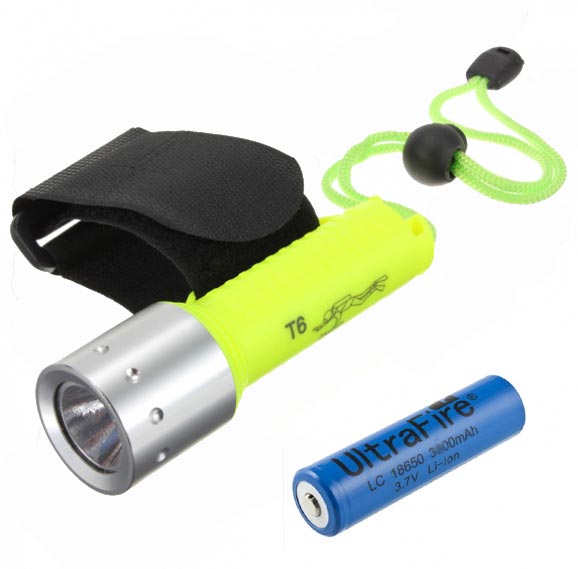 CREE  T6 1600LM 3 Modes Waterproof LED Flashlightt + 18650