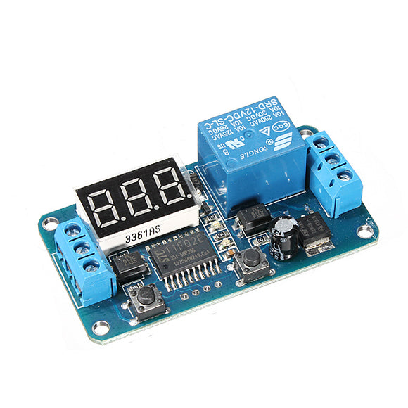 Geekcreit DC 12V LED Display Digital Delay Timer Control Switch Module PLC