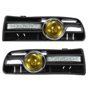 Front Lower Bumper Grille Driving Fog Lamp Light Set