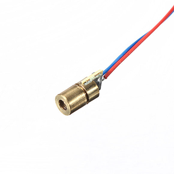 1 Pc DC 5V 5mW 650nm 6mm Laser Dot Diode Module Red Copper Head Tube