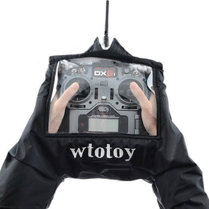 Warm Glove Cold Air Shield Hood Hand Warmer Case for RC Transmitter