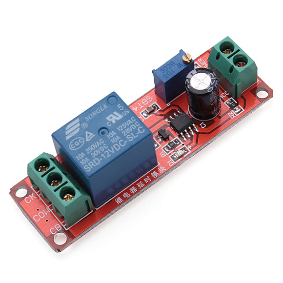Delay Timer Switch Adjustable 0-10sec With NE555 Electrical Input 12V 10A