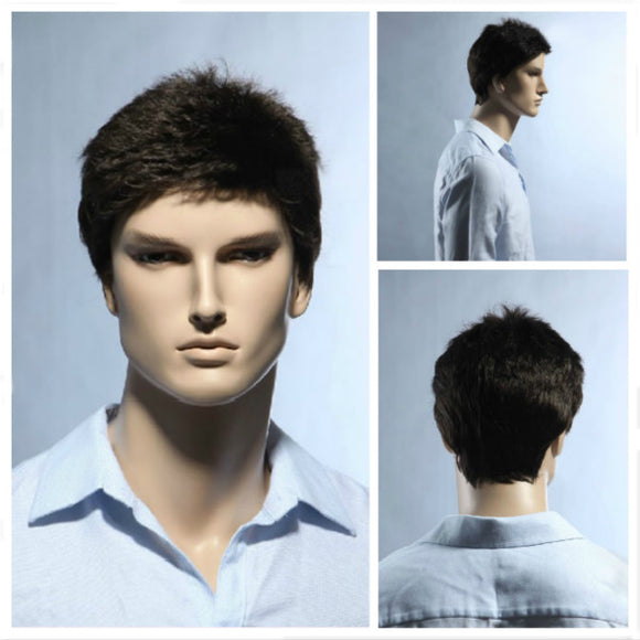 Stylish Brown Short Hair Wigs For Man