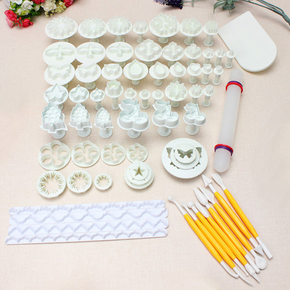 21 Sets 68 PCS Fondant Cake Decorating Mold Set 04072