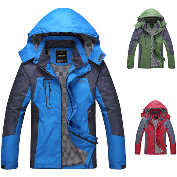 Outdoor Cycling Men Jacket Windproof Hooded Jersey For Mountaineering