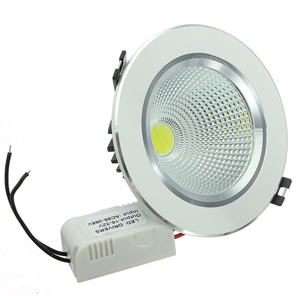 9W COB LED Ceiling Down Light Silver Shell Belt Drive 85-265V