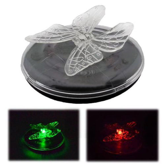 Solar Power LED RGB Color Change Floating Light Butterfly Dragonfly