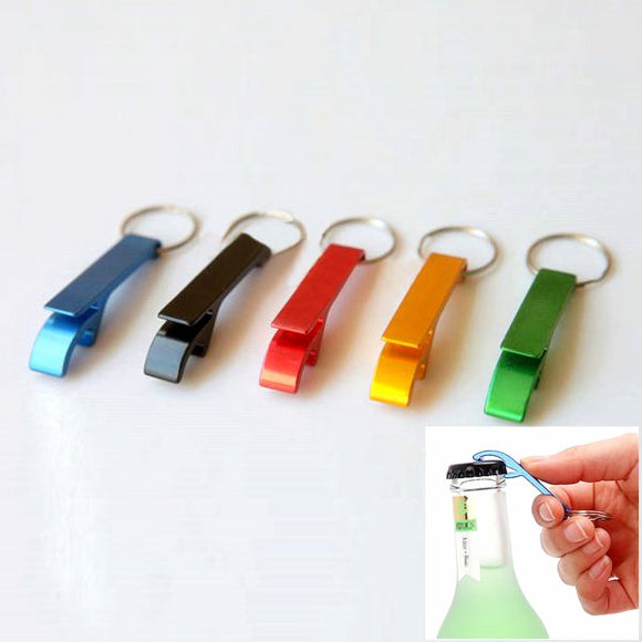 Aluminum Beer Bottle Can Opener Key Chain Random Color