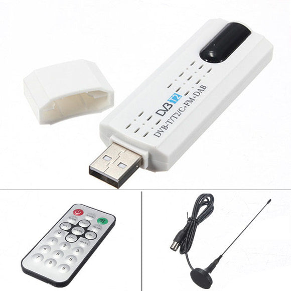 USB DVB-T2 HDTV Digital TV Stick Remote Receiver DVB-C DV ESY1 FM DAB