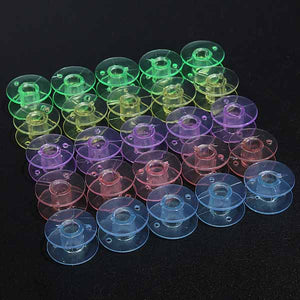 25 Pcs Plastic Sewing Machine Bobbins Spools Brother Babylock Singer