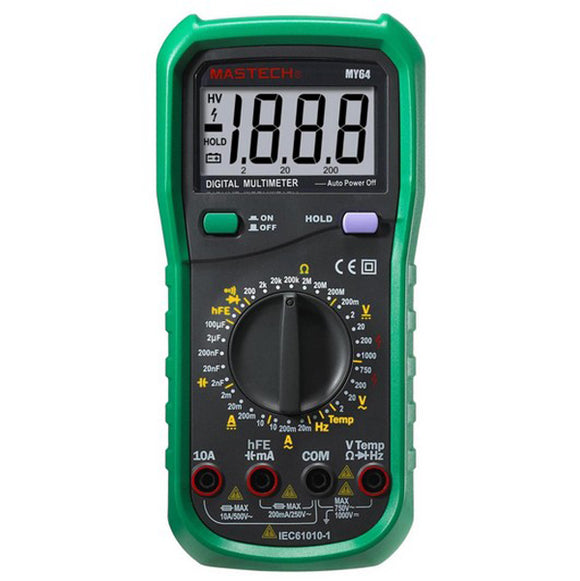 MASTECH MY64 AC DC Ohm Frequency Diode Auto Range Digital Multimeter