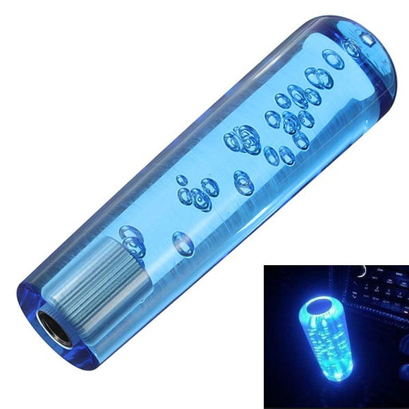 150mm Car Manual Bubble Shift Lever Knob Blue LED Light