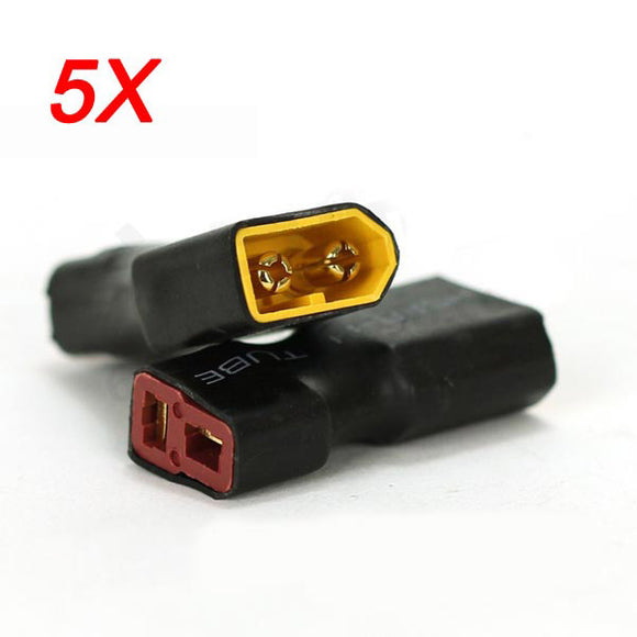 5X AMASS XT60 Plug Male to T Plug Female Connector