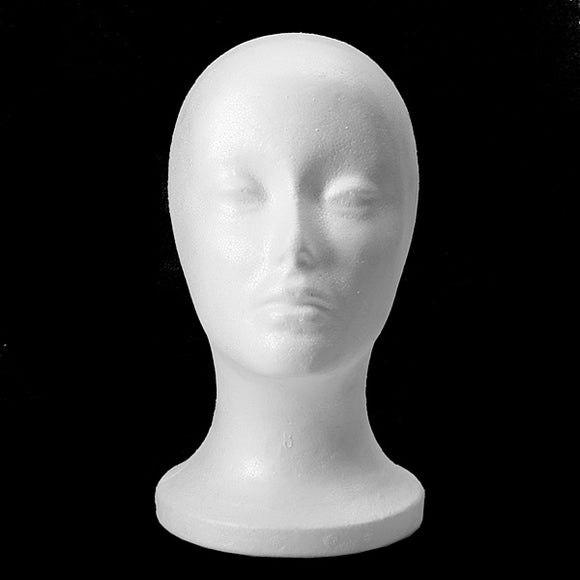 Female Styrofoam Foam Mannequin Head Model Wig Hair Glasses Hat Stand Display