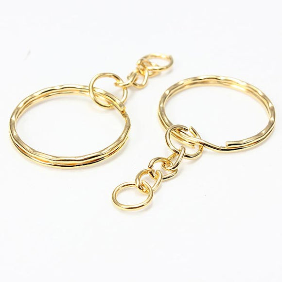 20Pcs Split Alloy Keyring Snake Chain Gold Silver Plated