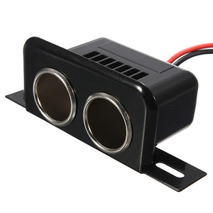 12V Car Motor Bike Tractor Boat Cigarette Lighter Double Socket Plug