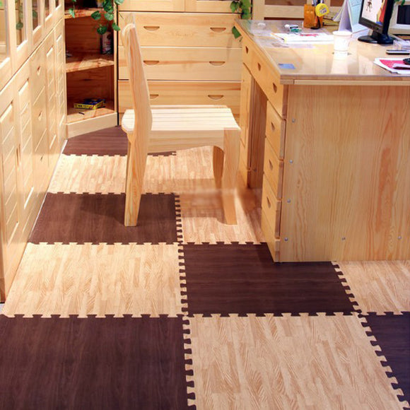 Wood Grain Ground Carpet EVA Foam Puzzles Cushion Split Joint Play Mats