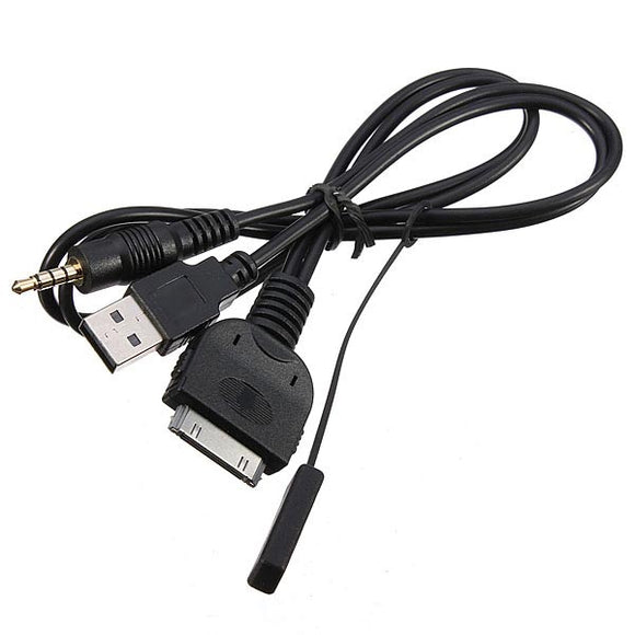 AUX USB Interface Cable Adapter for Iphone Kenwood DDX418 318 KDV-415U