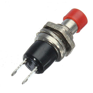 Momentary Mini On Off Push Button SPST Switch Red 2 Pins