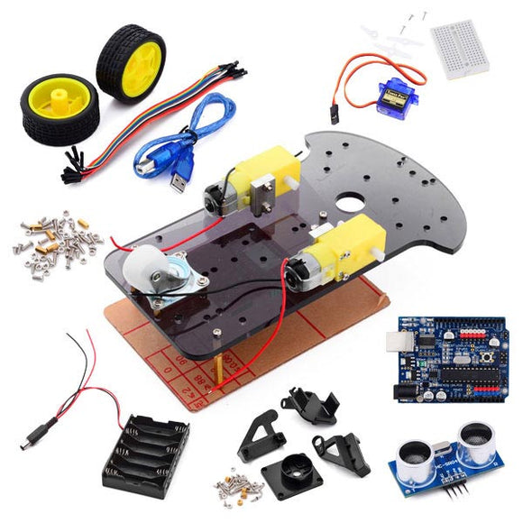 2WD Ultrasonic Smart Robot Car Kit For Arduino