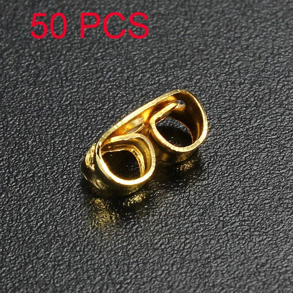 50PCS Gold Plated Butterfly Earring Backs Plug Fingding