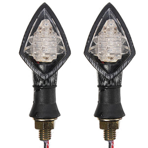 Motorcycle Motor Bike Turn Signal Light Indicators Lamp Carbon