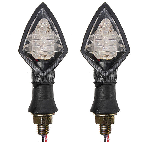 Motorcycle Motor Bike Turn Signal Light Indicators Lamp Carbon