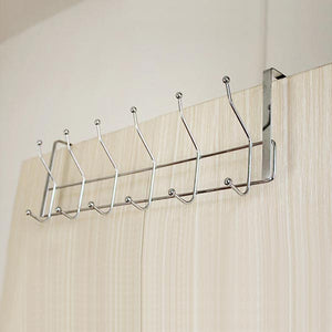 Stainless Steel 12 Hooks Storage Hat Coat Towel Bathroom Door Hanger