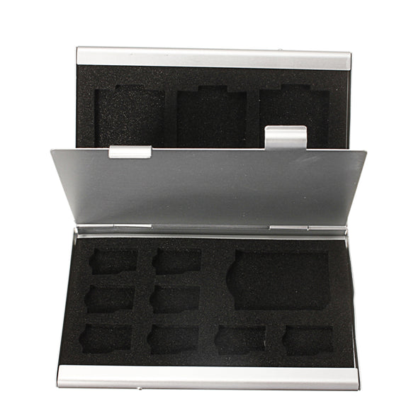 Aluminum Storage Box Protecter Case for Micro SD MMC TF Memory Card