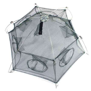 New Minnow Folded Fishing Trap Baits Cast Mesh Folding Fish Crab Nets
