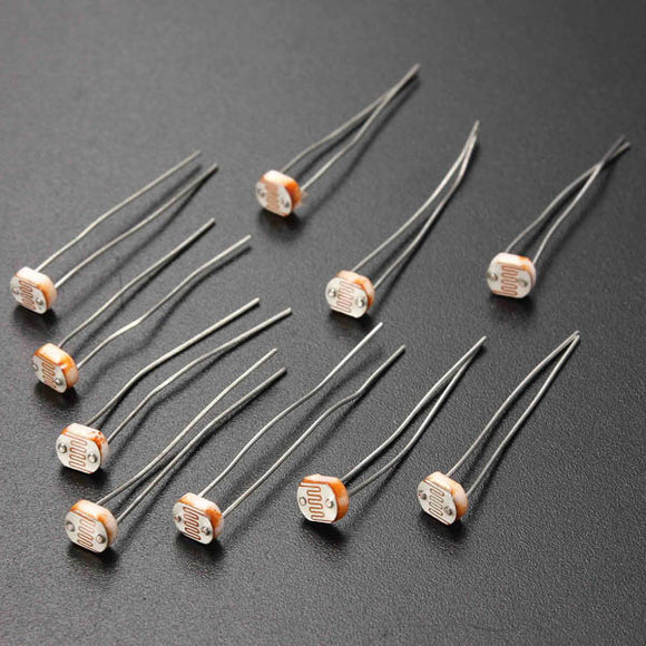 10 PCS 5MM Light Dependent Resistor Photoresistor GL5537 LDR