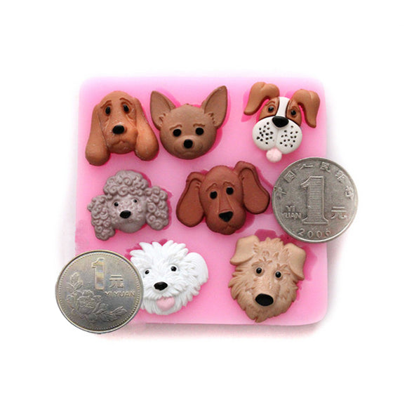 3D Cartoon Dogs Silicone Cake Mold Fondant Cake Decorating Tools