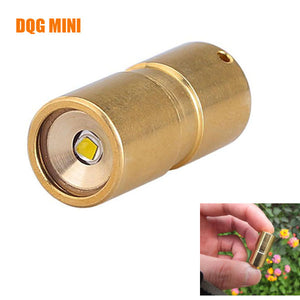 DQG Fairy Brass XP-G2 R5 10180 Mini LED Flashlight With Tritium Vials