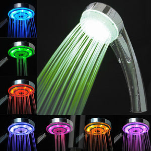 LED 7 Colors Random Changing Hydroelectric Generation Shower Head