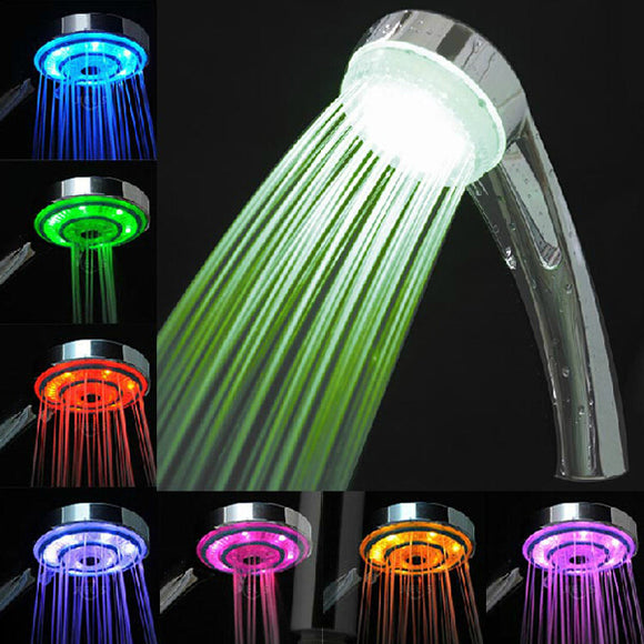 LED 7 Colors Random Changing Hydroelectric Generation Shower Head