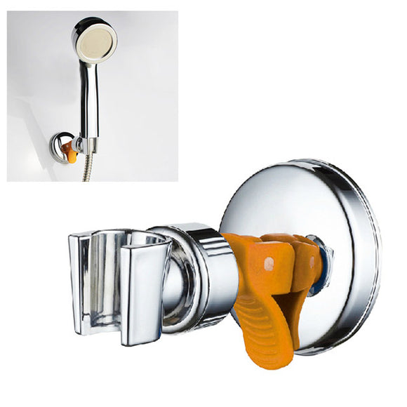 Adjustable Shower Head Holder with Suction Cup Chrome Bracket