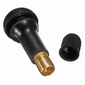 TR 413 Snap-In Tire Valve Stems Short Black Rubber