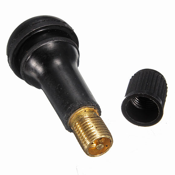 TR 413 Snap-In Tire Valve Stems Short Black Rubber