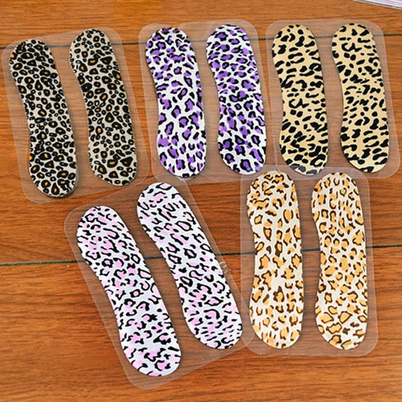 Leopard Print Silicon Heel Pad Shoe Anti-slip Pad