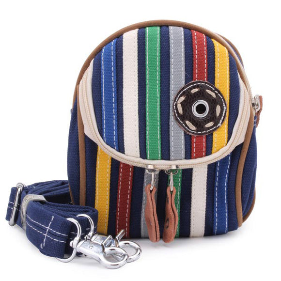 Fashion Unisex Causal Colorful Striped Waist Bag Cross Body Bag