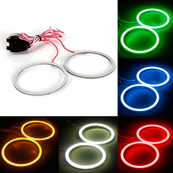 Car COB Bulb 12V-24V 70MM 81 LED Angel Eyes Halo Ring Lamp Light