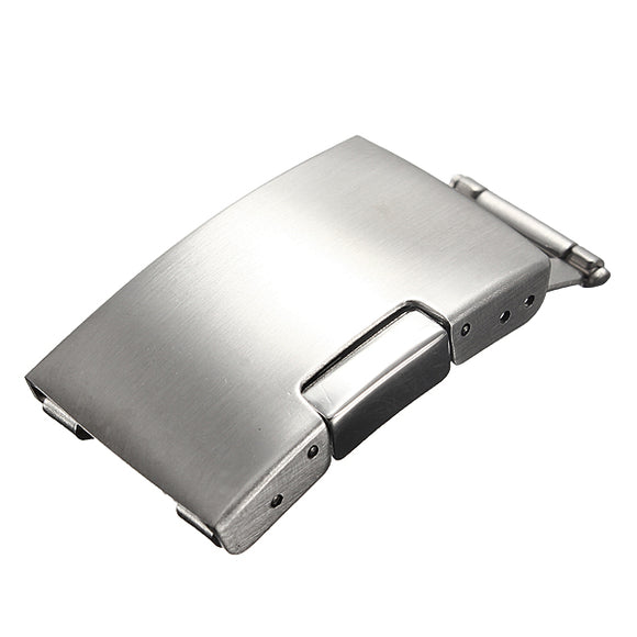 18-22mm Solid Stainless Steel Brushed Watch Deployment Clasps Buckle