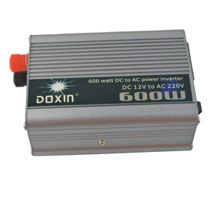 600W Car DC 12V to AC 220V Power Inverter -  Silver